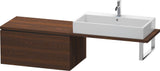 DURAVIT L-Cube Unterschrank für Konsole 820 mm, 1 Auszug, Weiß Matt, Tip-on