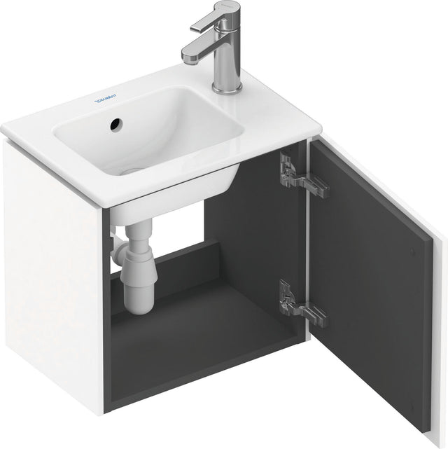 Duravit L-Cube Waschtischunterbau 420 mm wandhängend, 1 Tür rechts, weiß matt – Christian Werner Design