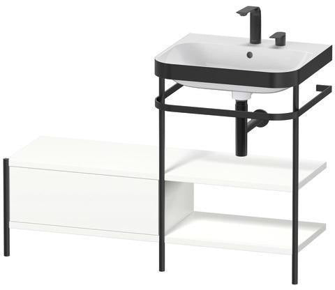 Duravit Waschtischset Happy D.2 Plus 1200x490mm Taupe Supermatt mit Hahnloch