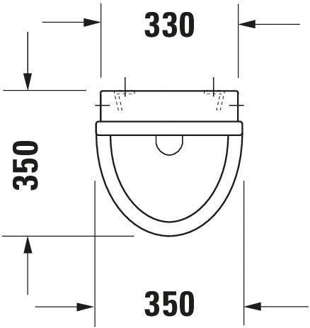 DURAVIT Urinal Starck 3, Zulauf von hinten, ohne Deckel, ohne Fliege, weiß