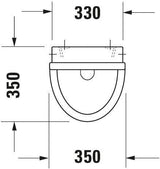 DURAVIT Urinal Starck 3, Zulauf von hinten, ohne Deckel, ohne Fliege, weiß