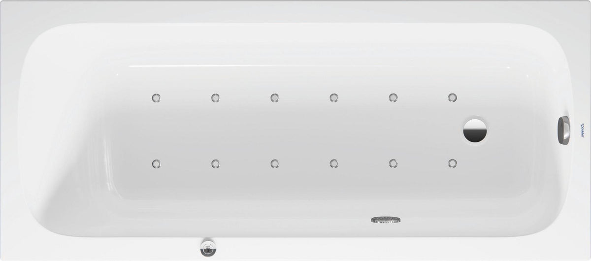 DURAVIT Qatego Whirlwanne 1700x750mm Einbau Weiß mit Fußgestell