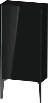 DURAVIT Halbhochschrank XViu 890 mm, schwarz matt / schwarz hochglanz, wandhängend, 1 Tür, Soft-Close