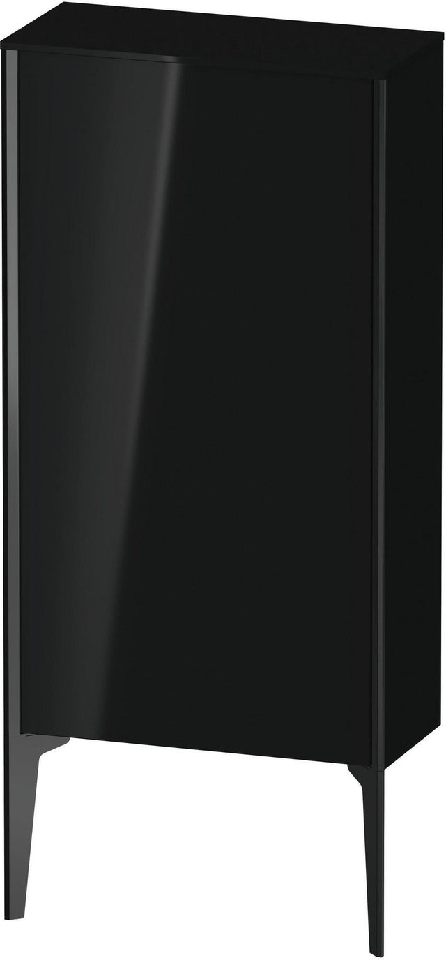 DURAVIT Halbhochschrank XViu 890 mm, schwarz matt / schwarz hochglanz, wandhängend, 1 Tür, Soft-Close