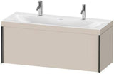 Duravit XViu Möbelwaschtischset 1200 mm mit Unterbau, 1 Hahnloch und Raumsparsiphon