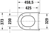 Duravit Soleil by Starck WC-Sitz Weiß Duroplast mit Edelstahl-Scharnier, abnehmbar