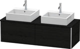 Duravit Waschtischunterbau XSQUARE 1400x400x548mm 2 Auszüge s-matt Eiche Ahorn links