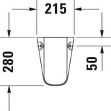Duravit D-Code Halbsäule aus Sanitärkeramik, weiß, 215 x 213 x 280 mm, für 070545