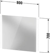 DURAVIT Ketho.2 Spiegel 600x700mm mit Spiegelheizung, LED-Beleuchtung & Sensorschalter – EEK C