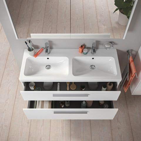 DURAVIT D-Code 2.0 Waschtischunterbau 1184 mm mit Schubkasten und Soft-Close in Weiß Matt