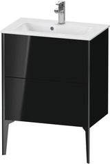 Duravit XViu Waschtischunterbau bodenstehend 610 mm, 2 Auszüge, champagner matt/weiß matt