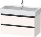 weiß supermatt / 2 Schubkästen / Waschtischunterbau