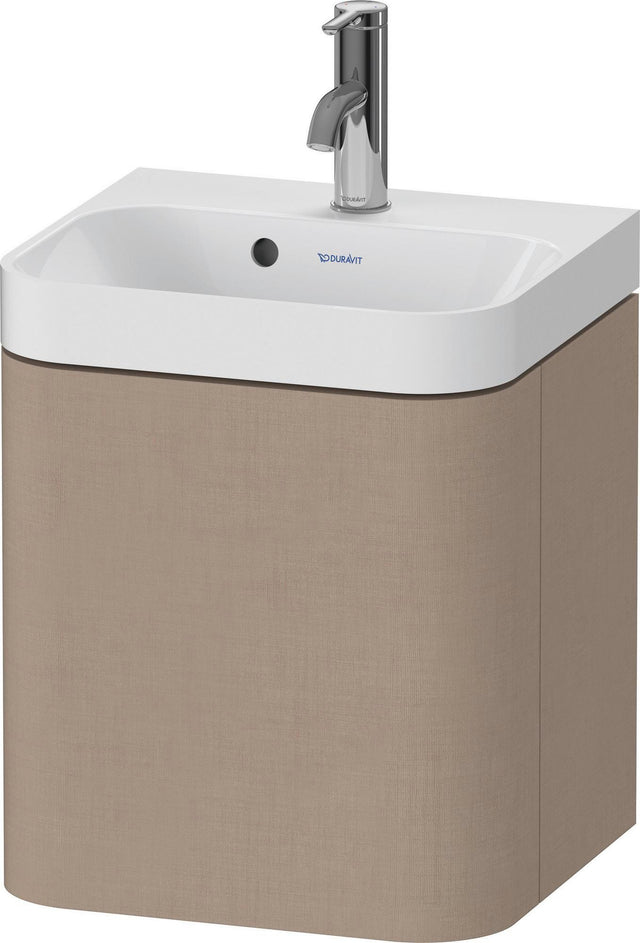 Duravit Waschtischset Happy D.2 Plus 400 mm mit Unterschrank Leinen – 1 Tür, wandhängend