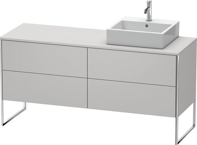 Duravit XSQUARE Waschtischunterbau 1600x400x548mm mit 4 Auszügen, Becken rechts