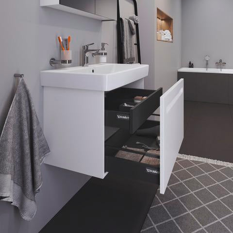 Duravit No.1 Waschtischunterbau 740 mm wandhängend mit 1 Auszug und Soft-Close in Weiß Matt