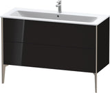 DURAVIT XViu Waschtischunterbau bodenstehend 1210 mm, 2 Auszüge, champagner matt/weiß matt