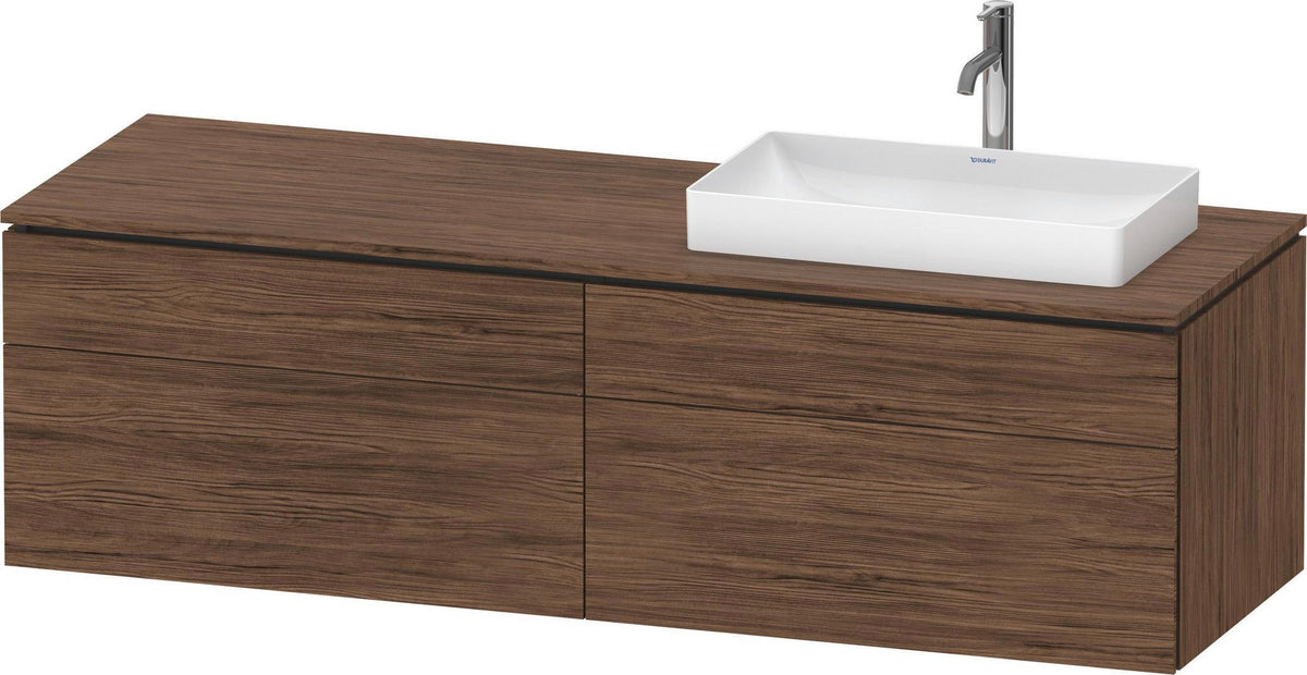 Duravit L-Cube Waschtischunterbau 1620 mm taupe supermatt mit Tip-On Technik und Soft-Close
