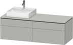 taupe supermatt / hochverdichtete Dreischichtholzspanplatte / Ahorn links