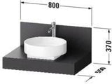 DURAVIT Balcoon Konsole 800x370x550 mm mit mittigem Ausschnitt, Lava Struktur – Badmöbel-Konsole