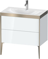 DURAVIT XViu c-bonded Waschtischset bodenstehend 800 mm mit 2 Auszügen und Push-Open