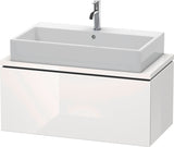 DURAVIT L-Cube Konsolenwaschtischunterbau 920 mm betongrau matt mit 1 Auszug und Tip-on-Technik