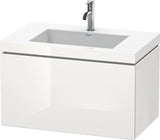 Duravit Waschtischset L-Cube 800x480mm mit Vero Air Möbelwaschtisch, 1 Hahnloch, ohne Überlauf