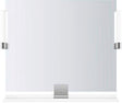 DURAVIT Sivida Spiegelablage 800x115x35mm Chrom/Weiß Matt – Montage unter Spiegel inkl. Befestigungsmaterial