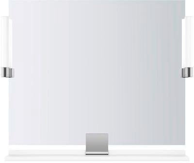 DURAVIT Sivida Spiegelablage 800x115x35mm Chrom/Weiß Matt – Montage unter Spiegel inkl. Befestigungsmaterial