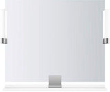 DURAVIT Sivida Spiegelablage 800x115x35mm Chrom/Weiß Matt – Montage unter Spiegel inkl. Befestigungsmaterial