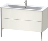 DURAVIT XViu Waschtischunterbau bodenstehend 1210 mm, 2 Auszüge, champagner matt/weiß matt
