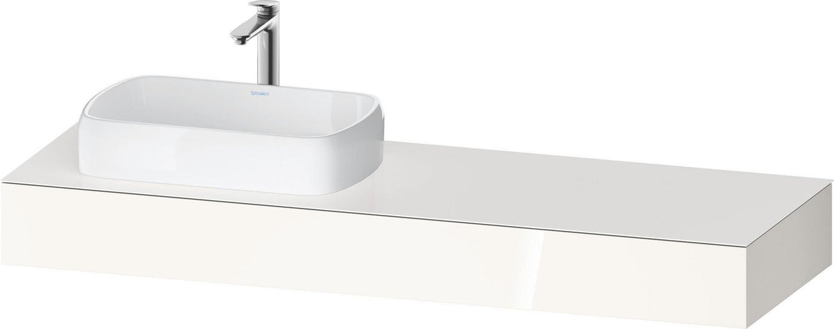 DURAVIT Qatego Konsole Studio F. A. Porsche 1400 mm wandhängend mit Ausschnitt links