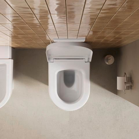DURAVIT Balcoon WC-Sitz mit Absenkautomatik und Edelstahl-Scharnieren, Weiß Glänzend