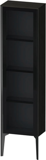 DURAVIT XViu Halbhochschrank mit Glastür 1330 mm Eiche matt – Wandhängend, Push-Open