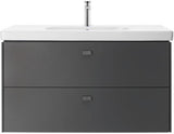 Duravit D-Code Möbelwaschtisch 1050 mm Weiß mit Überlauf und Hahnlochbank – Wandhängend
