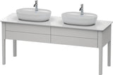 Duravit Luv Konsolenwaschtischunterbau 1733 mm weiß seidenmatt, 2 Auszüge, Tip-On