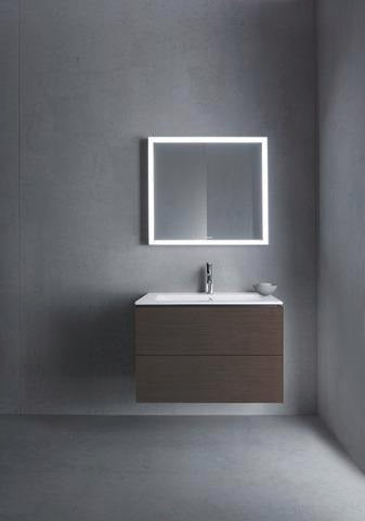 Duravit L-Cube Waschtischunterbau 820 mm taupe matt mit 2 Schubkästen und Tip-On-Technik