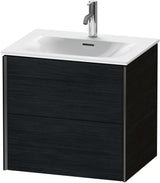DURAVIT XViu Waschtischunterbau wandhängend 610 mm Eiche mit 2 Schubkästen und Tip-on Technik