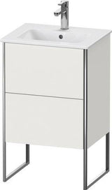 Duravit Waschtischunterbau XSquare Compact 592x510x418 mm weiß matt – 2 Auszüge, Fußgestell