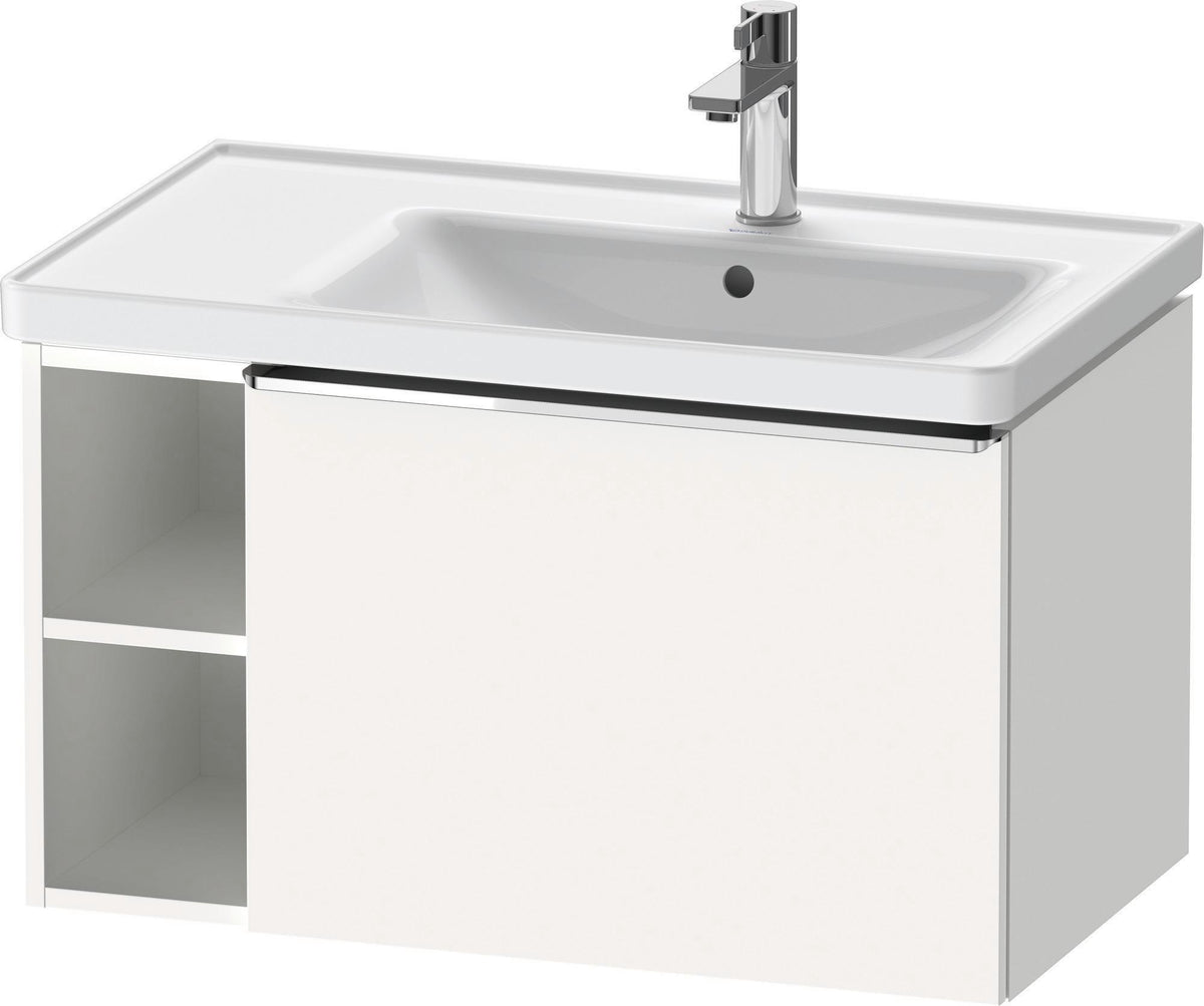 DURAVIT D-Neo Waschtischunterbau 784 mm wandhängend mit 1 Auszug und 2 offenen Fächern in Betongrau Matt
