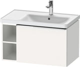 DURAVIT D-Neo Waschtischunterbau 784 mm wandhängend mit 1 Auszug und 2 offenen Fächern in Betongrau Matt