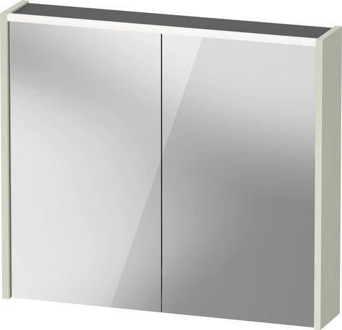 DURAVIT D-Code Spiegelschrank 800 mm mit LED-Beleuchtung, 2 Türen, Eiche Marmor