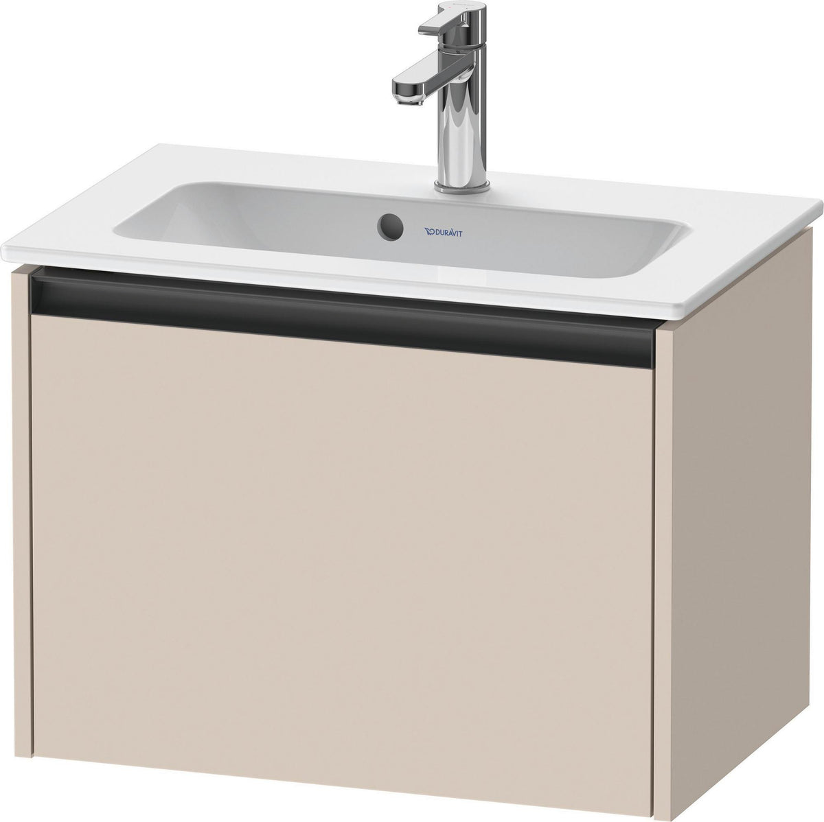DURAVIT Ketho.2 Waschtischunterbau 610 mm betongrau matt mit Soft-Close-Auszug