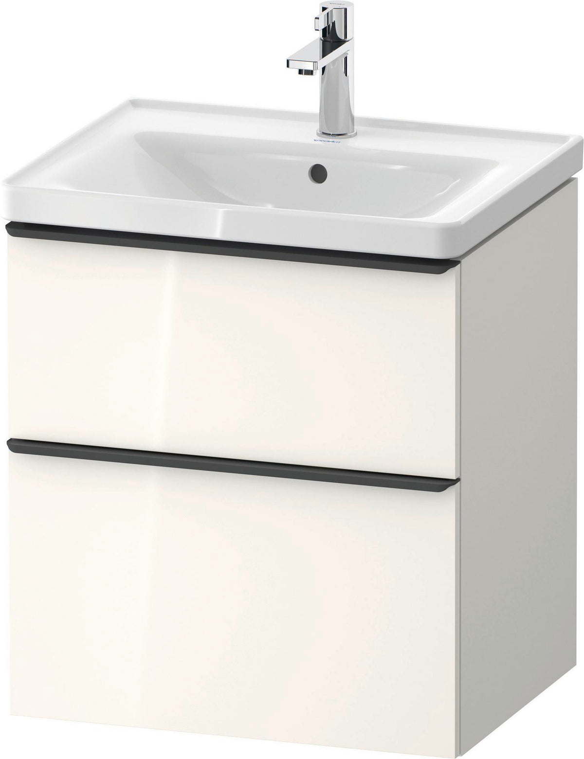 Duravit D-Neo Waschtischunterbau 584 mm betongrau matt mit Auszug und Schubkasten