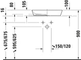 DURAVIT Aufsatzbecken Cape Cod 550 mm Weiß ohne Überlauf von Philippe Starck