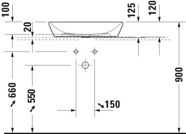 Duravit D-Neo Aufsatzbecken 600 mm oval weiß mit WonderGliss
