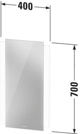 DURAVIT Spiegel Ketho.2 33x400x700mm mit Beleuchtung, Sensorschalter und Dimmfunktion