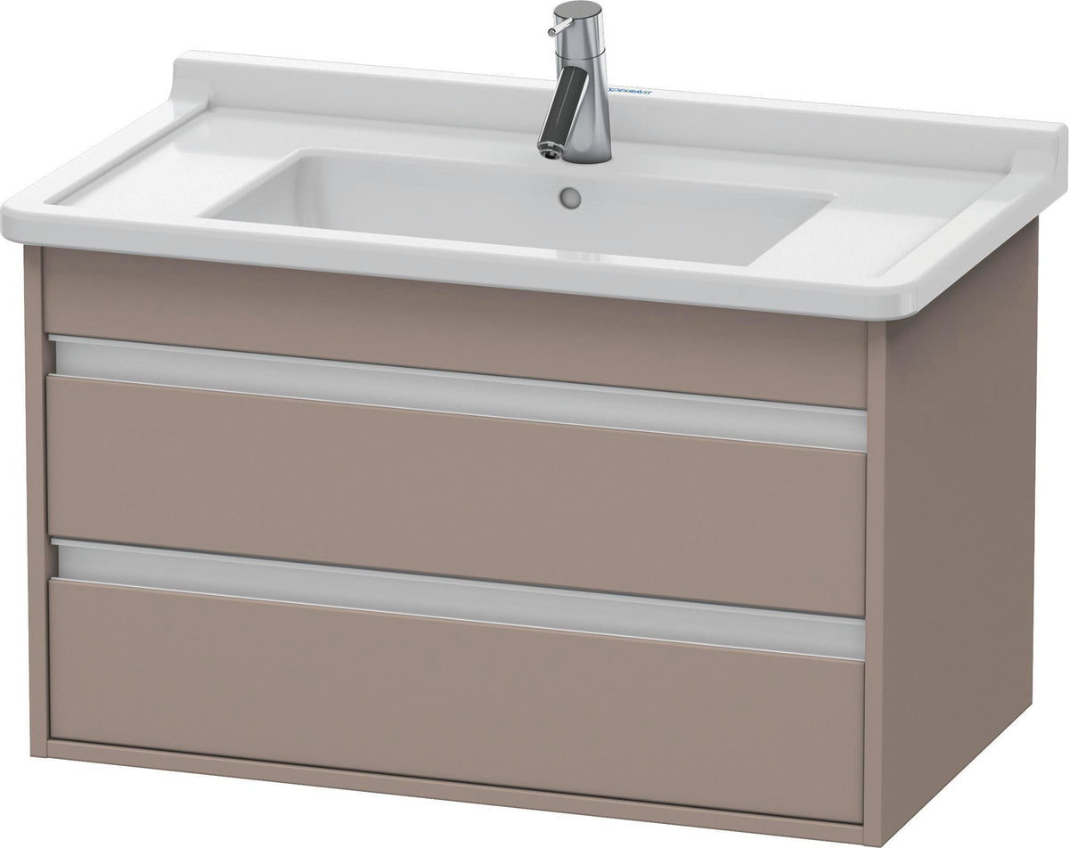 Duravit Ketho Waschtischunterbau wandhängend 800 mm basalt matt mit 2 Schubkästen