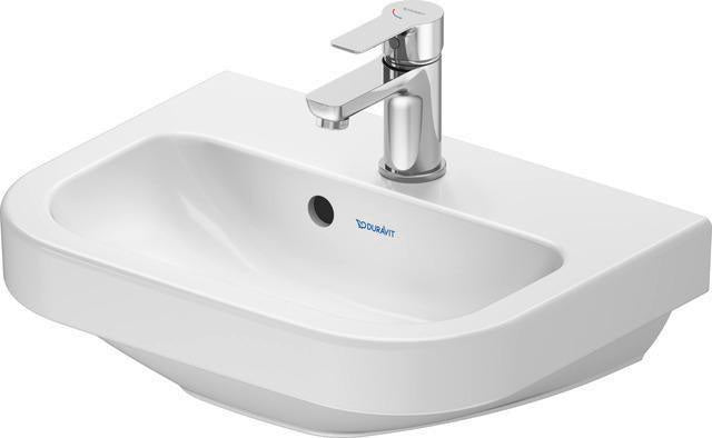 DURAVIT D-Code Handwaschbecken 450 mm weiß, 1 Hahnloch, mit Überlauf, wandhängend