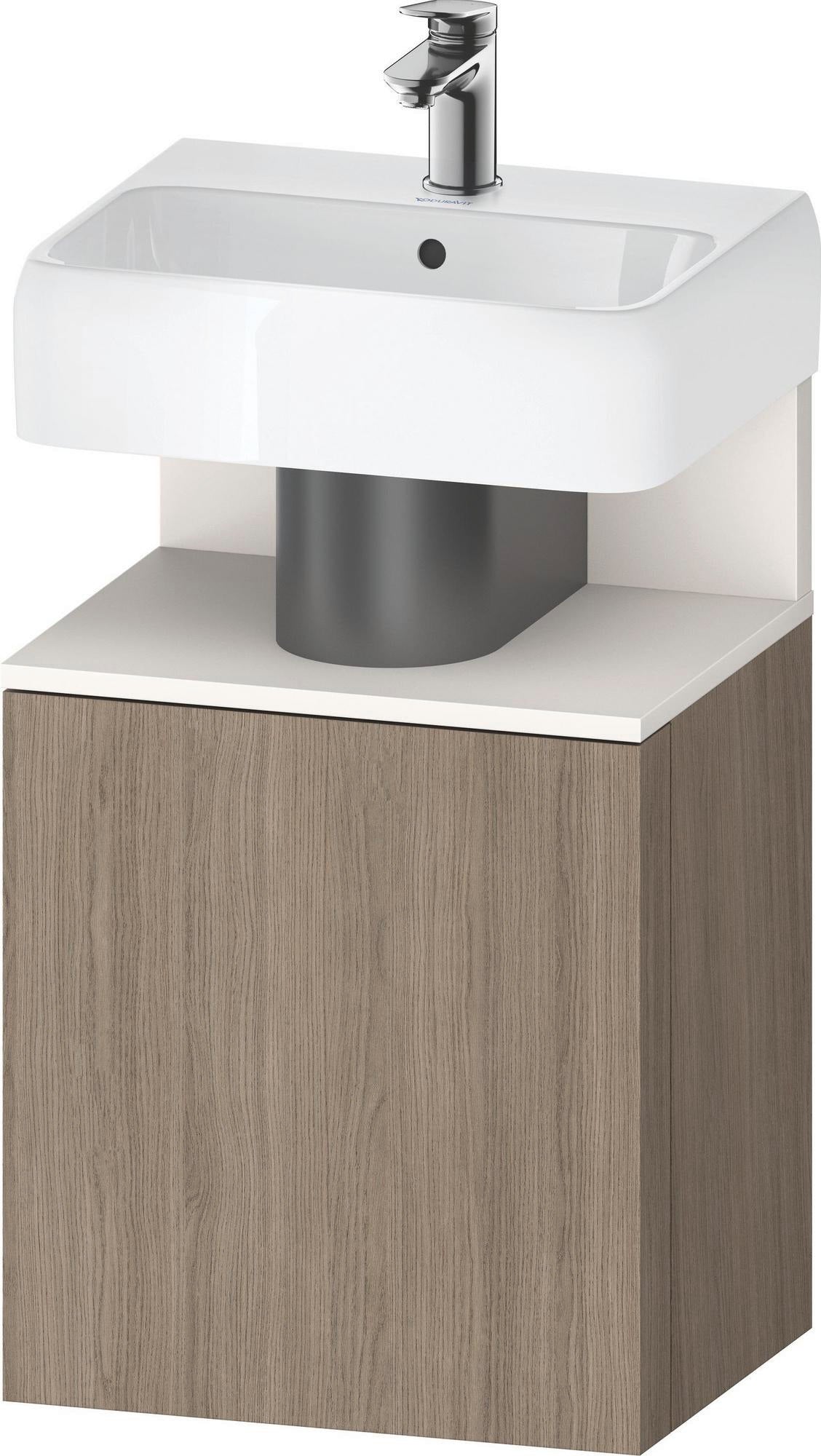DURAVIT Qatego Waschtischunterbau 440 mm Eiche Terra Matt, 1 Tür links, Tip-On