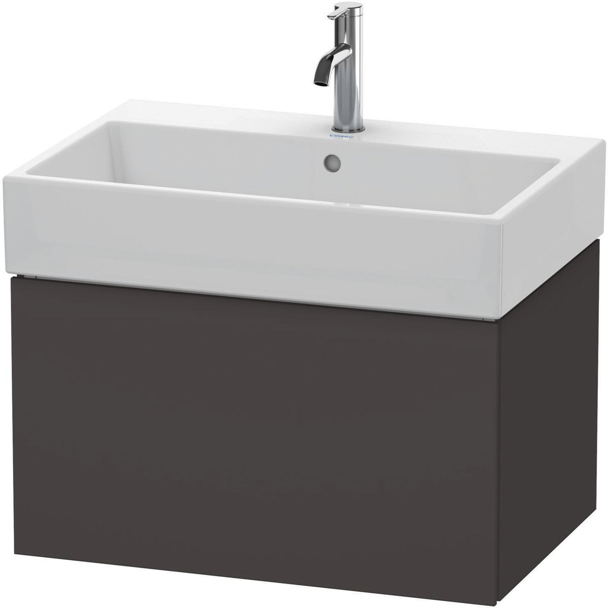 Duravit L-Cube Waschtischunterbau 684 mm weiß matt, 1 Auszug, wandhängend, Tip-On